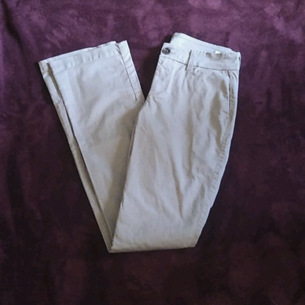 Boot cut khaki pants